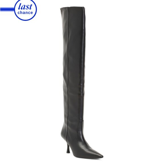 STUART WEITZMAN Black Made In Spain Leather Naomi Tall Boots - Picture 1 of 2